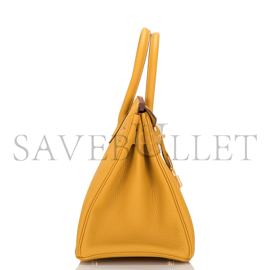 H**mes jaune ambre togo birkin 30 gold hardware 265380 (30*22*16cm)