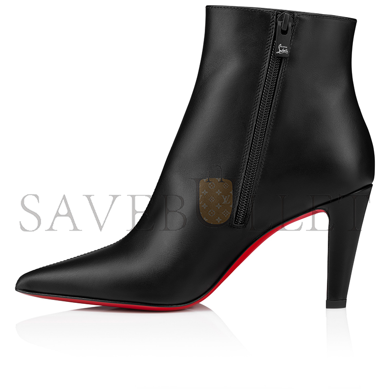 Ch**an louboutin vibella booty 85 mm low boots-calf leather-black-women 1250542bk01