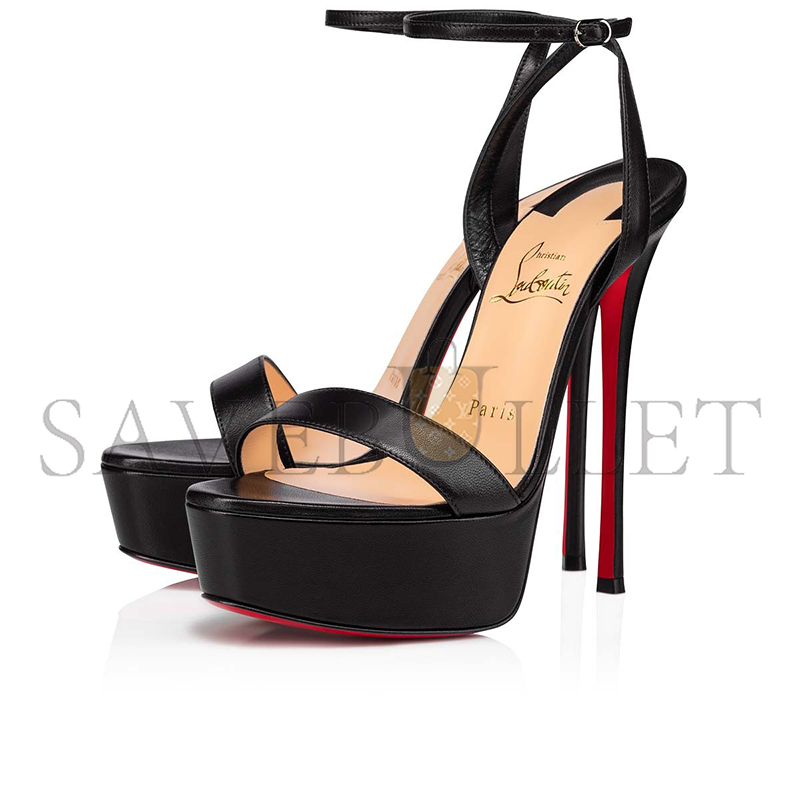 Ch**an louboutin loubi queen alta 150 mm sandals-nappa leather-black-women 3211198bk01