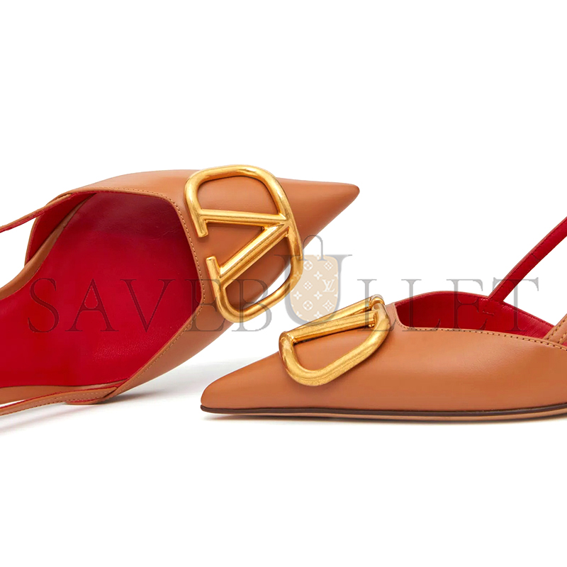 VALENTINO VLOGO SIGNATURE CALFSKIN SLINGBACK PUMP 80MM 3.15IN 4W2S0R01DSH_KEL
