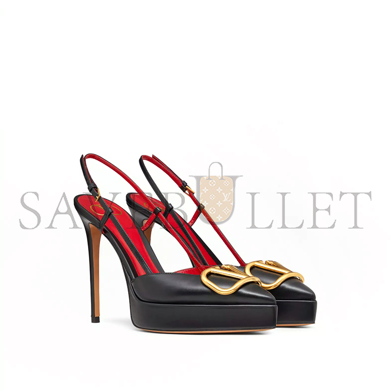 VALENTINO VLOGO SIGNATURE CALFSKIN SLINGBACK PLATFORM PUMP 120MM 4W2S0FT0DSH_0NO