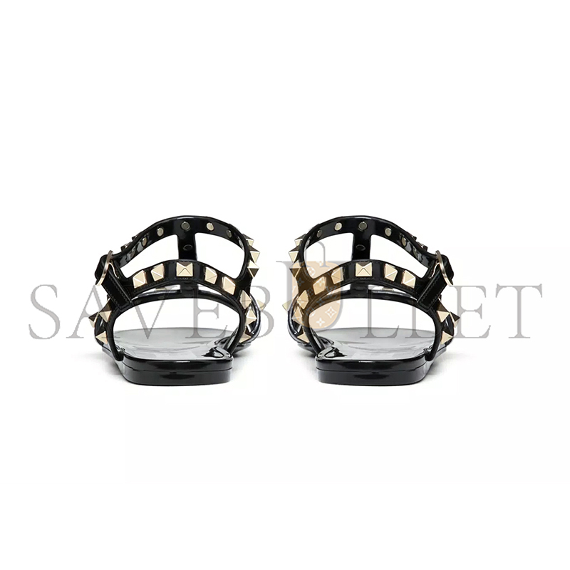 VALENTINO ROCKSTUD FLAT RUBBER SANDAL 5W2S0H38PVS_0NO
