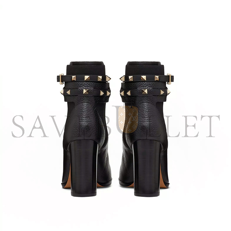 VALENTINO ROCKSTUD GRAINY CALFSKIN ANKLE BOOT 90 MM 3W2S0P62VCE_0NO