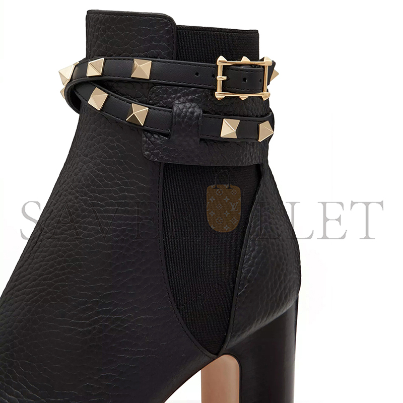VALENTINO ROCKSTUD GRAINY CALFSKIN ANKLE BOOT 90 MM 3W2S0P62VCE_0NO
