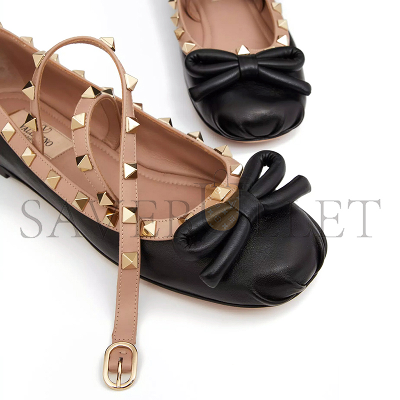 VALENTINO ROCKSTUD BALLERINA IN NAPPA LEATHER 4W2S0HB6XGR_N71