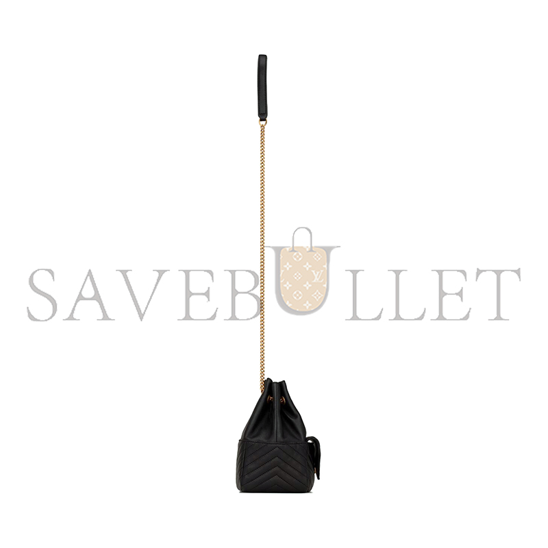 Y*L joe mini black quilted monogram bucket bag 7607451el071000 (19*13*13cm)