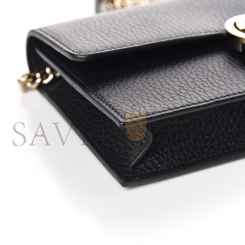 G*u*i dollar calfskin interlocking g chain wallet 510314 (20*13*6cm)