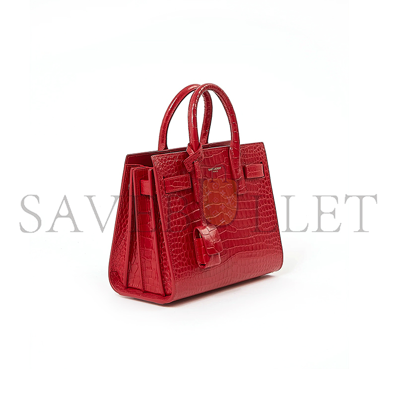 Y*L red croc embossed nano sac de jour bag lu84822960252 (26*20.5*12.5cm)