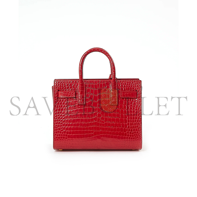 Y*L red croc embossed nano sac de jour bag lu84822960252 (26*20.5*12.5cm)