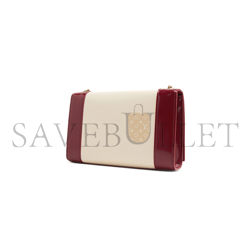 Y*L kate two-toned small monogram satchel off white oxblood red 742580aab4d9293 (20*13.5*6cm)