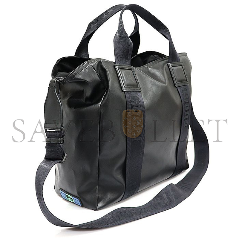 G*u*i black matte gg crystal canvas tote 779816 (39*37*14cm)