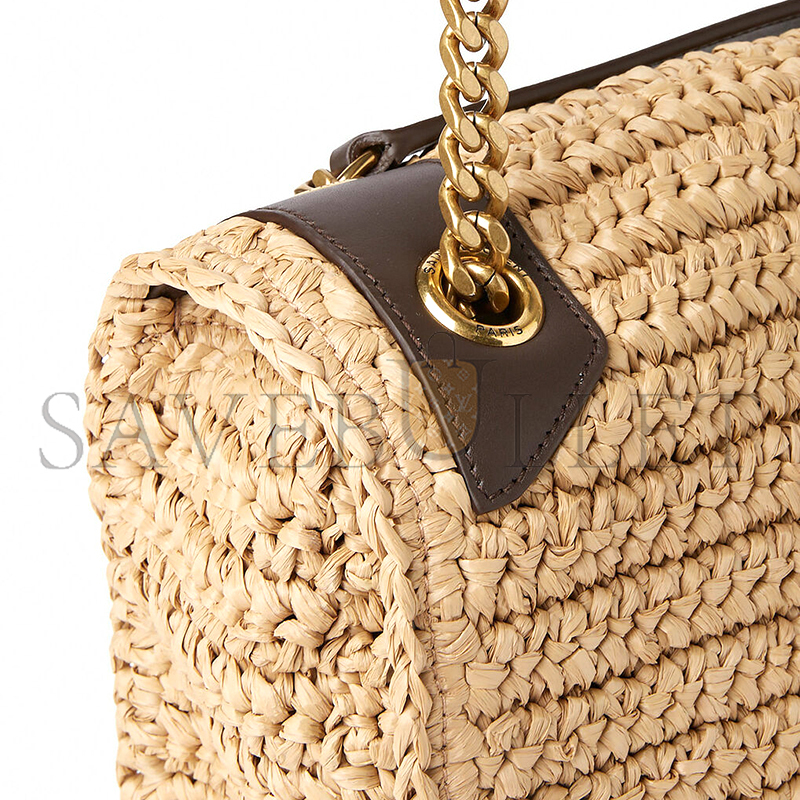 Y*L niki raffia shoulder bag in beige 098096618922 (22*16.5*12cm)