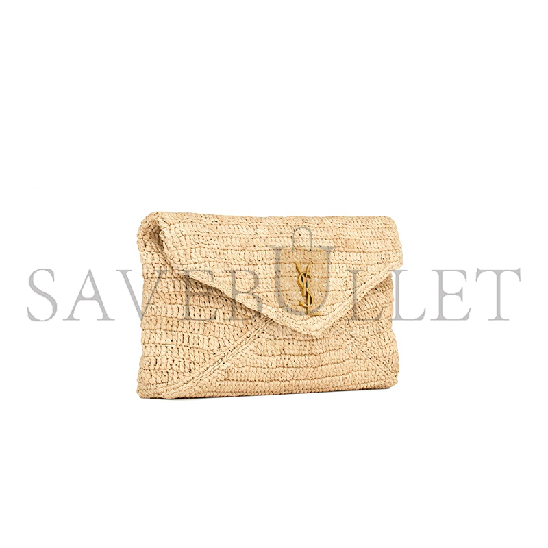 Y*L cassandre large envelope pouch in raffia 786074gaaex2080 (29.5*18*4.5cm)