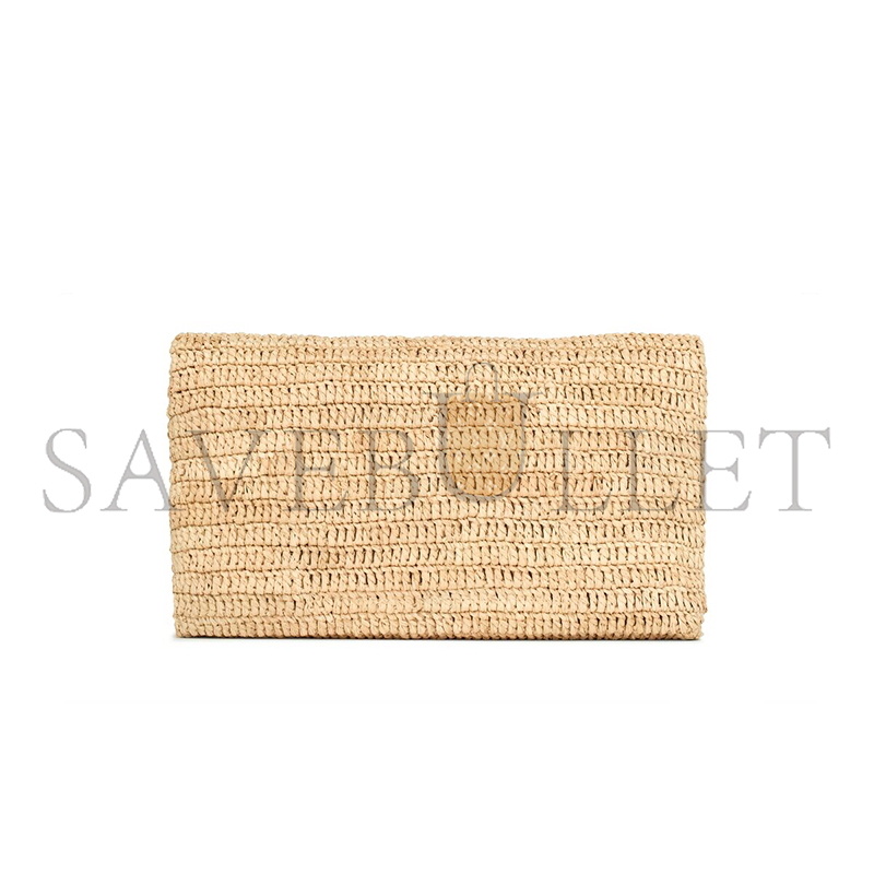 Y*L cassandre large envelope pouch in raffia 786074gaaex2080 (29.5*18*4.5cm)