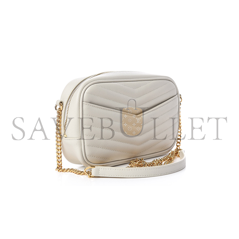 Y*L mini lou bag in matelassÉ grain de poudre embossed leather white 466952 (19*10.5*5cm)