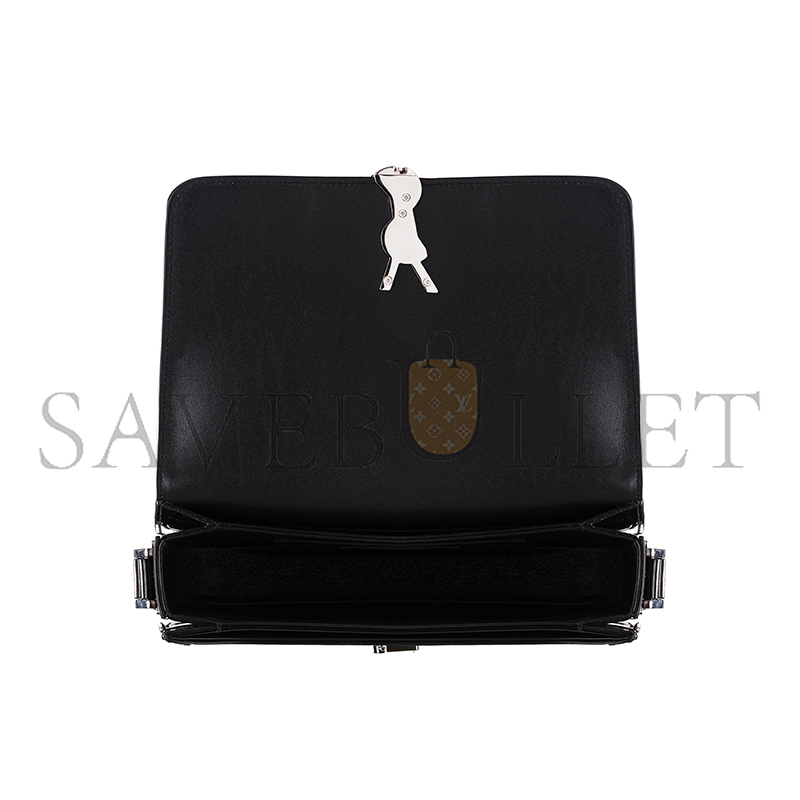 y*l solferino medium satchel in box Sa**t Lau*nt patent leather 634305aab9h1000 (23*16*6cm)