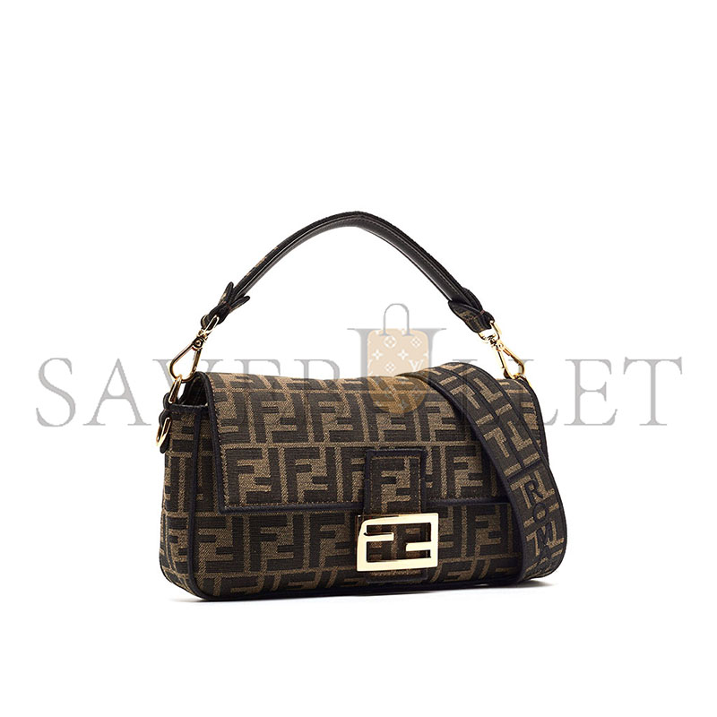 F**di tobacco zucca jacquard canvas medium baguette bag (27*15*6cm)