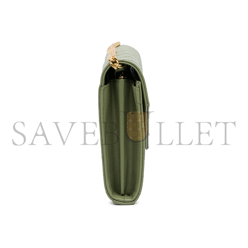 Y*L cassandre matelassÉ chain wallet in grain de poudre embossed leather 377828bow013316 (22.5*14*4cm)