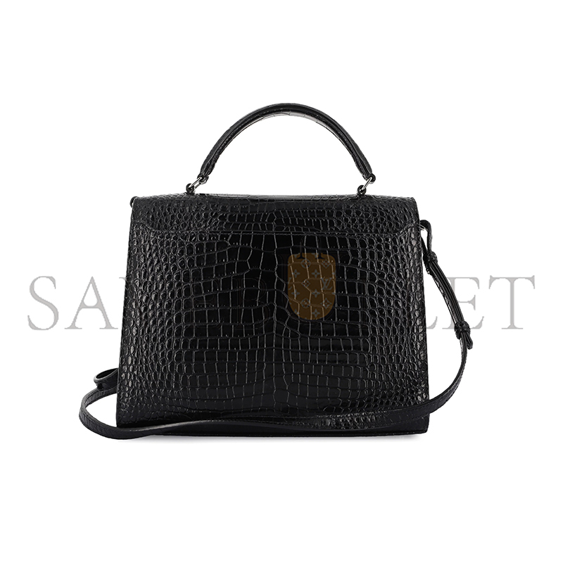Y*L cassandra medium top handle bag in crocodile-embossed shiny leather 578000546632 (24.5*20*11.5cm)
