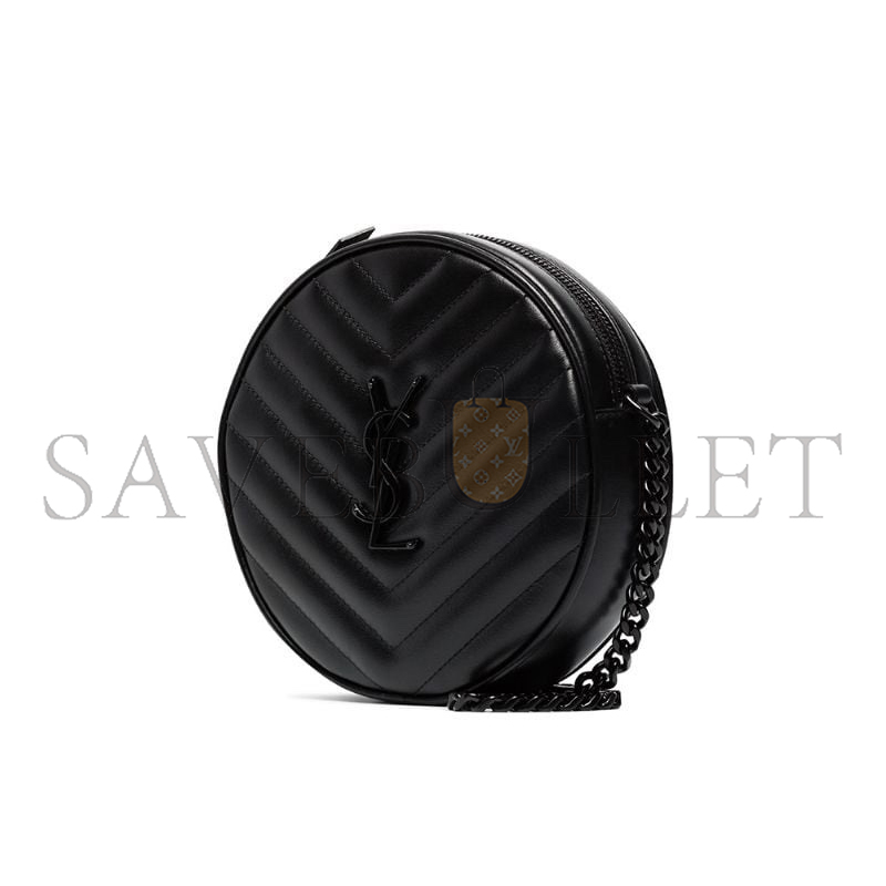 Y*L vinyle round camera bag in quilted leather 610436dv7081000 (17*17*5.5cm)