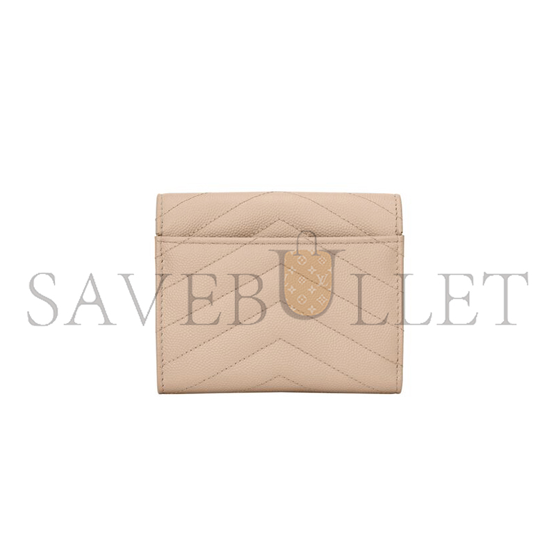 Y*L cassandre matelassÉ compact tri fold wallet in grain de poudre leather 403943bow012721 (12.5*10*2.5cm)