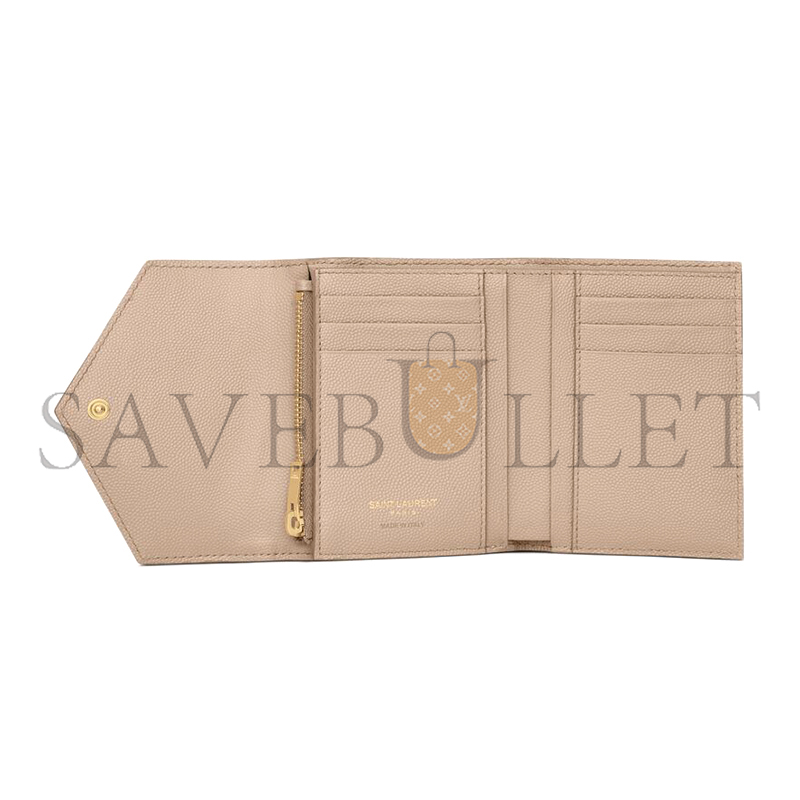 Y*L cassandre matelassÉ compact tri fold wallet in grain de poudre leather 403943bow012721 (12.5*10*2.5cm)