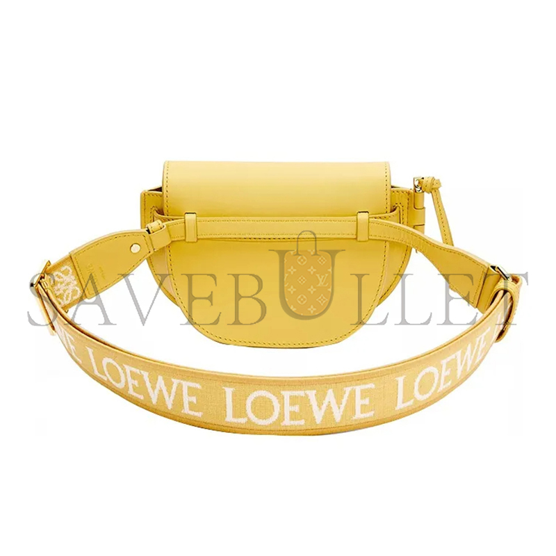 L0ew* mini gate dual bag in soft calfskin and jacquard a650n46x13-7969 (21*12.5*9.5cm)