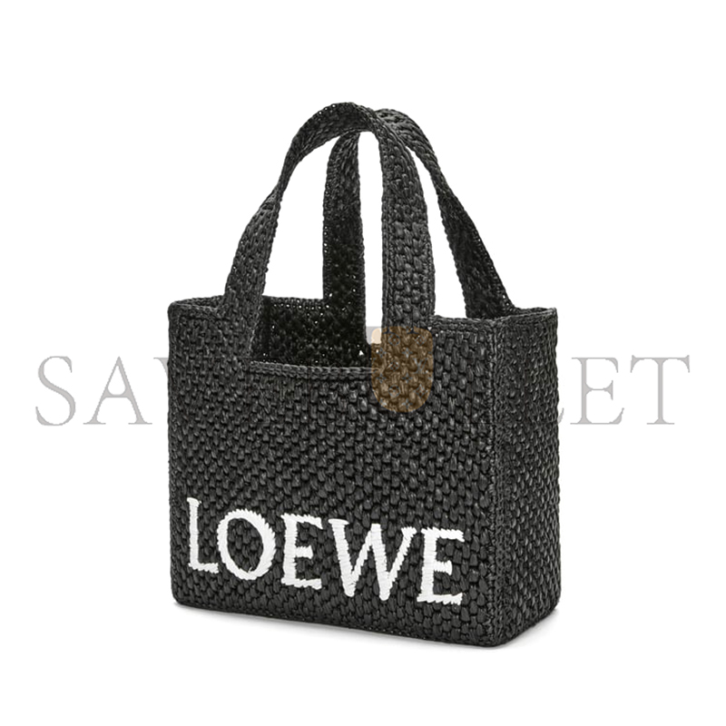 L0ew* small L0ew* font tote in raffia a685b59x01-1100 (24*19.5*11cm)