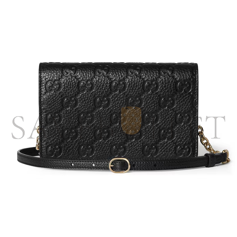 G*u*i gg emblem wallet on chain 818705 (20*12.5*4cm)