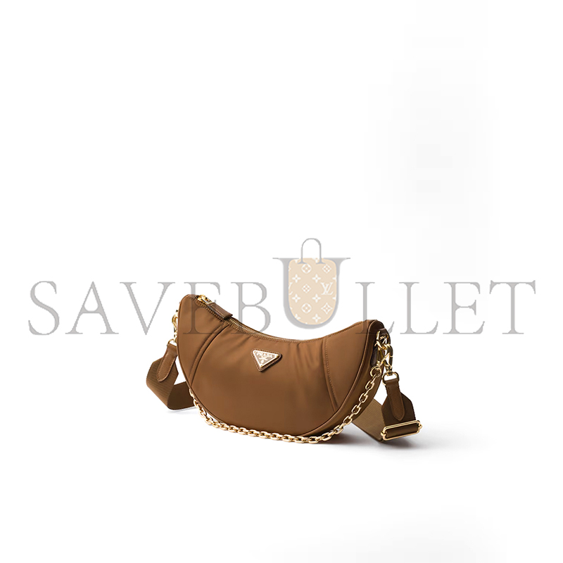 Pra*a demi-lune re-nylon shoulder bag 1bh222 (30*13.5*6cm)