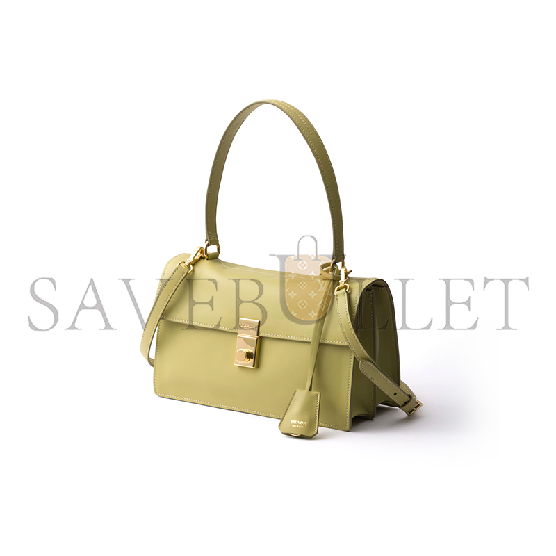 Pra*a soft sound medium leather shoulder bag 1bn023 (28*16*10cm)