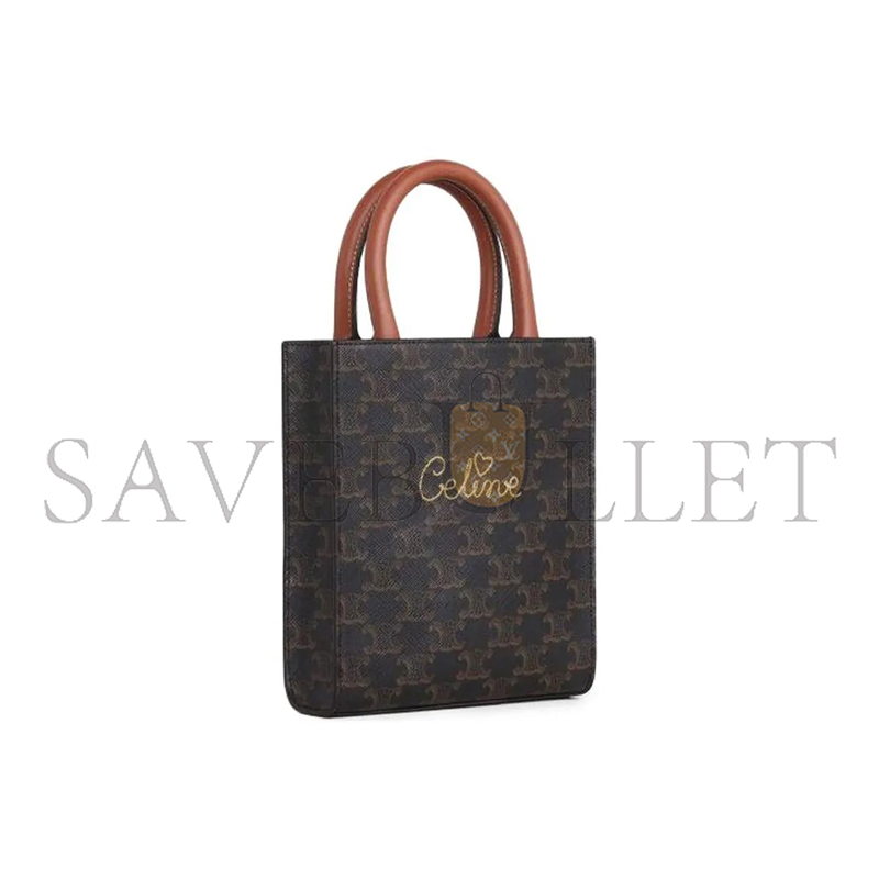Ce**e mini tote in cabas triompheprints and leather 194372cyb.04lu (21*17*4cm)