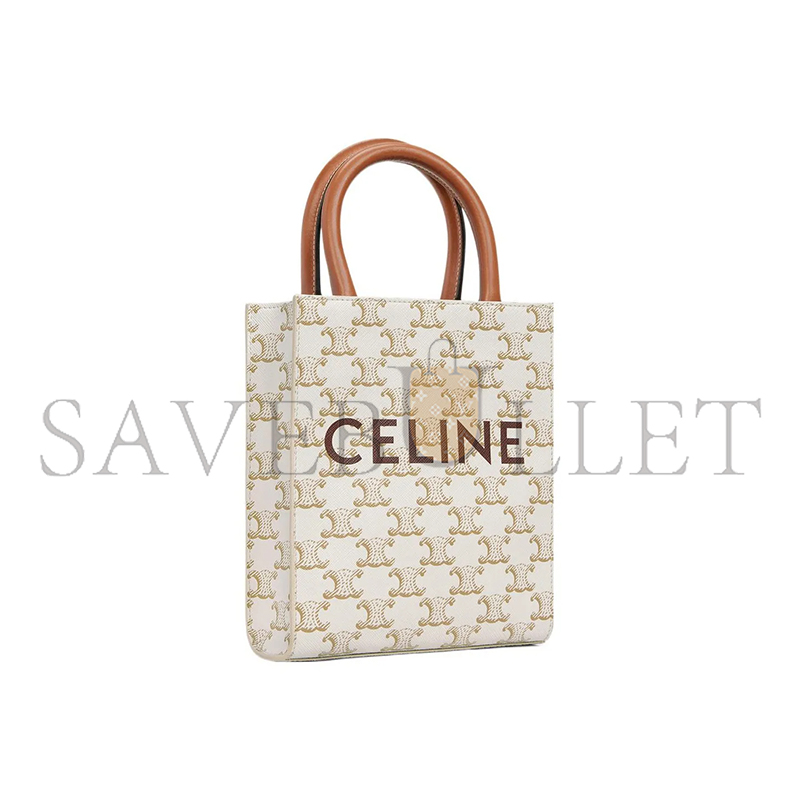 Ce**e mini tote in cabas triomphe prints and leather 194372bzk.01bc (21*17*4cm)