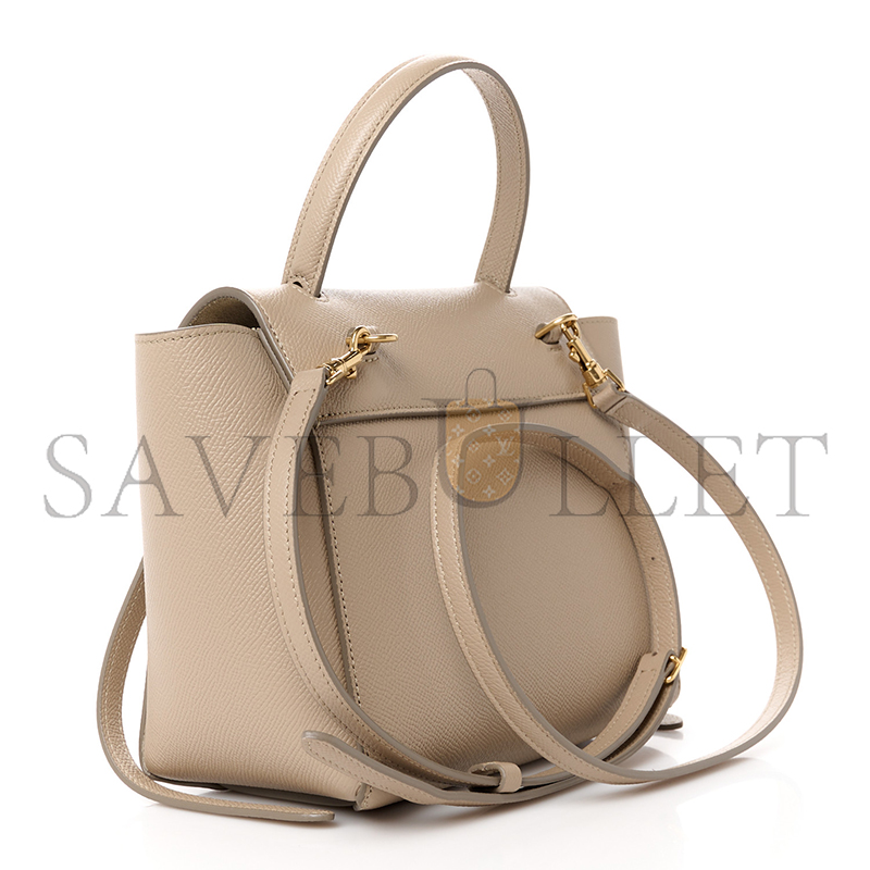 Ce**e pico belt tote in grained cowhide leather 189003zva.38nv (21*16*8cm)