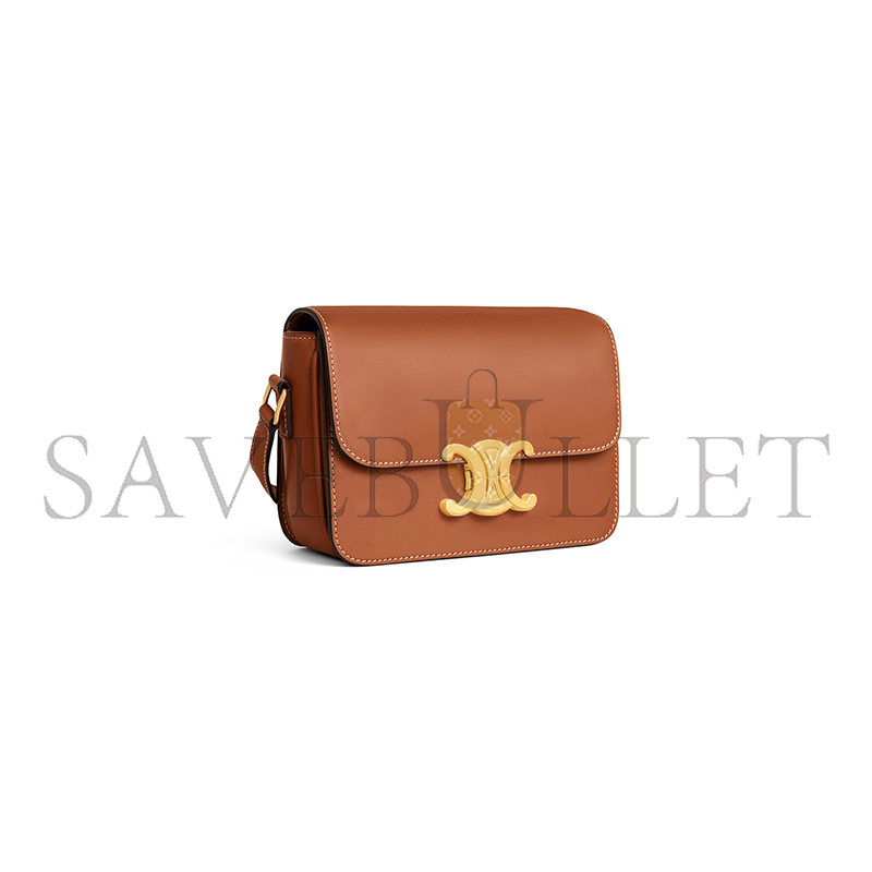 CELIN SMALL TEEN TRIOMPHE BAG IN NATURAL CALFSKIN 188423BFN.04LU (18.5*14*6cm)