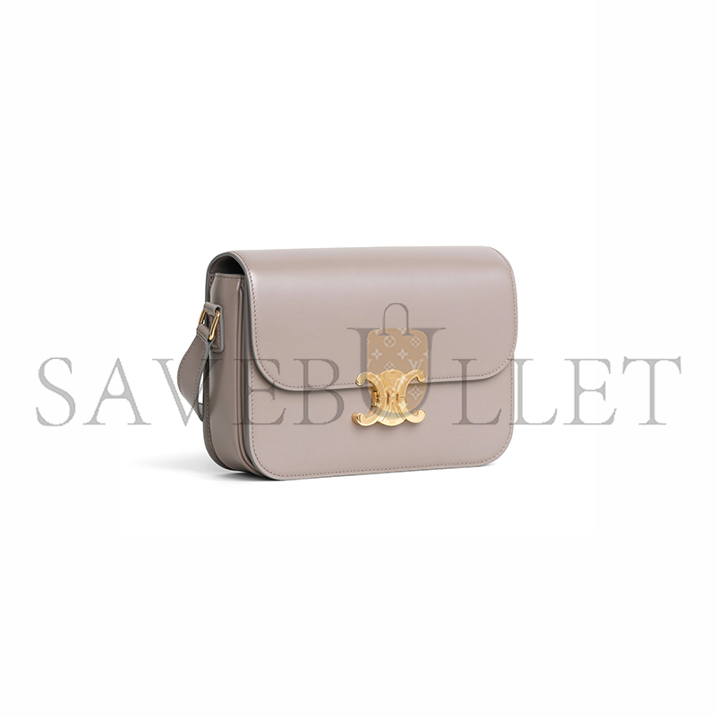 CELIN MEDIUM TEEN TRIOMPHE BAG IN SHINY CALFSKIN 187363BF4.10BL (22.5*16.5*7.5cm)