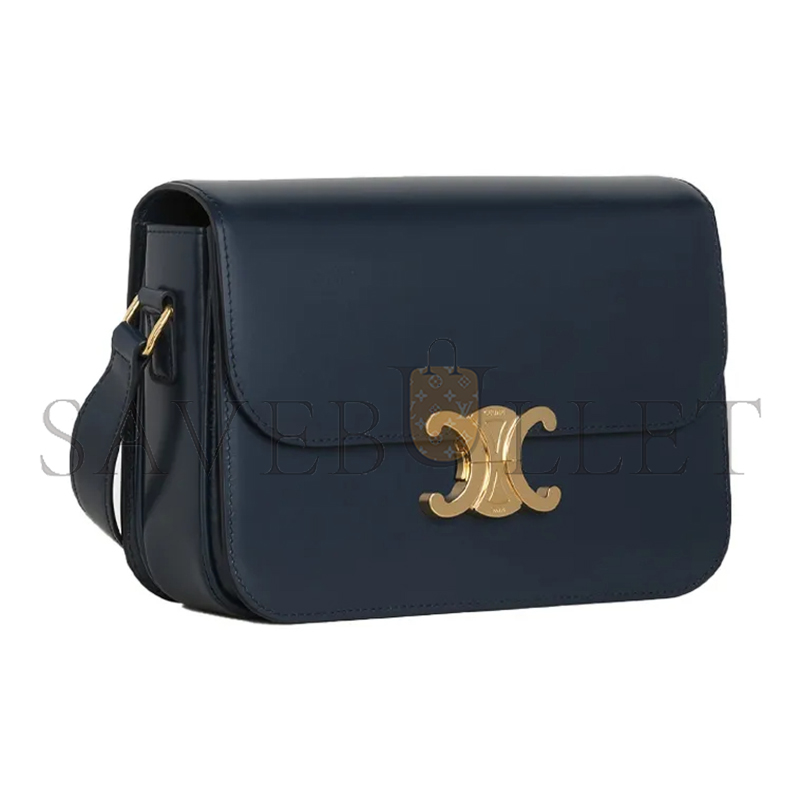 CELIN MEDIUM TEEN TRIOMPHE BAG IN SHINY CALFSKIN 187363BF4.07OC (22.5*16.5*7.5cm)