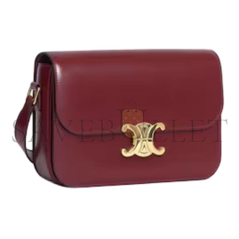 CELIN MEDIUM TEEN TRIOMPHE BAG IN SHINY CALFSKIN 187363BF4.28LB (22.5*16.5*7.5cm)