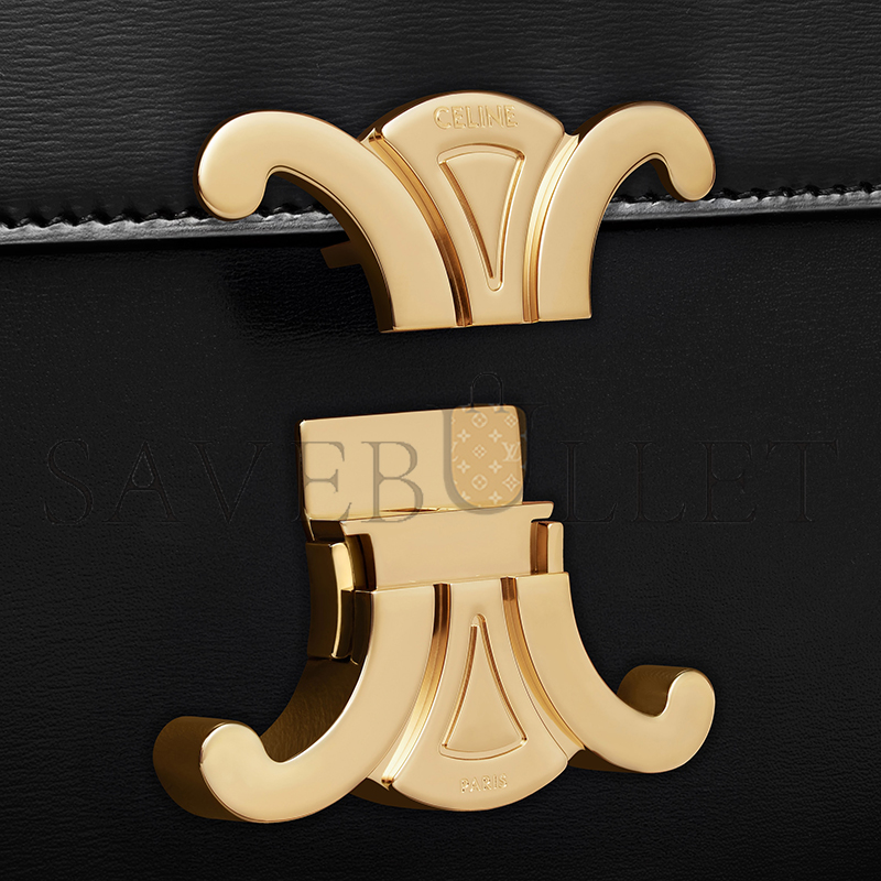 Ce**e medium classique triomphe bag in shiny calfskin 187363bf4.38no (22.5*16.5*7.5cm)