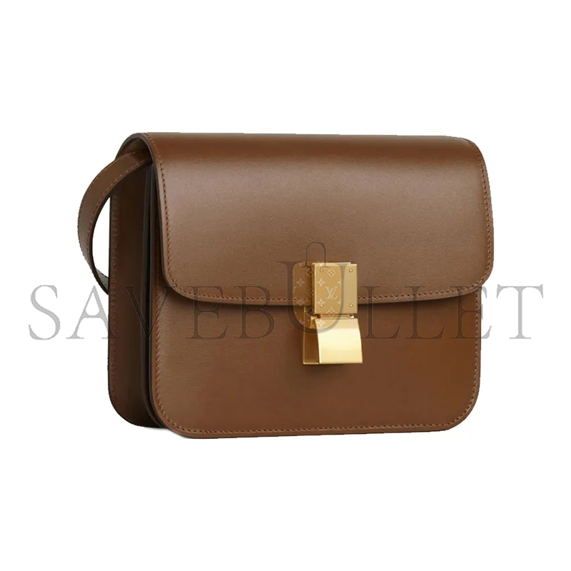 Ce**e shoulder bag in teen classic polishing calfskin 192523dls.04fg (18.5*15.5*6cm)