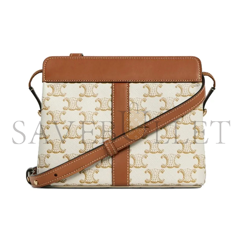 Ce**e shoulder bag in teen cabas de france canvas and calfskin 191992bzj.01bc (19*16*11cm)