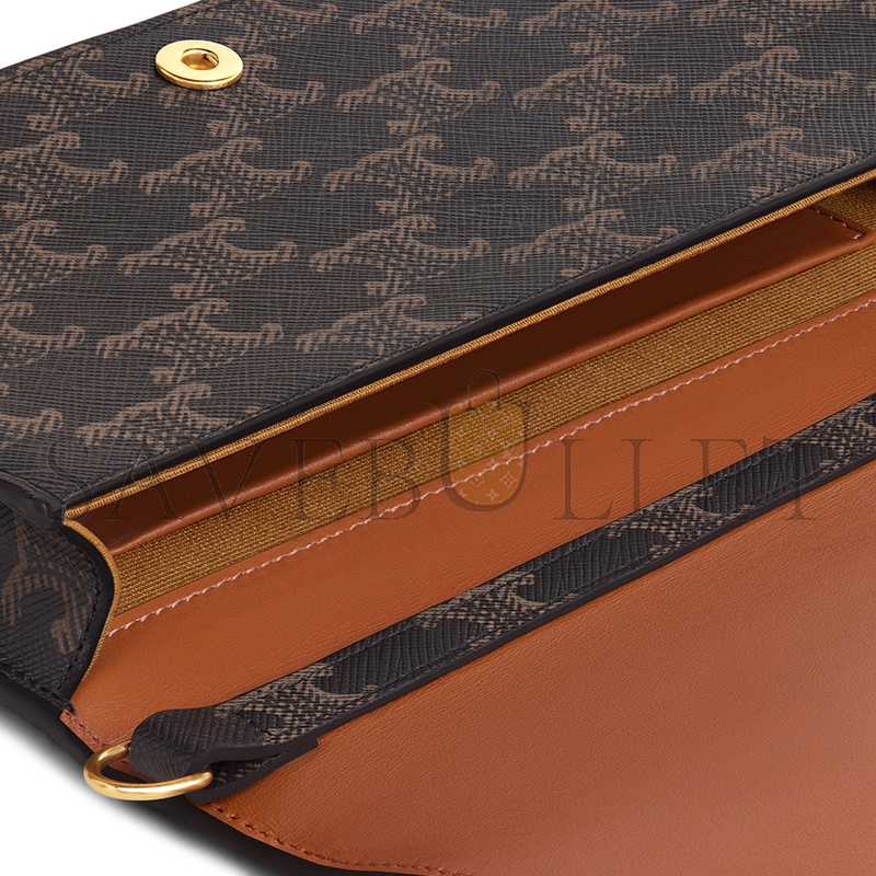 Ce**e multipochette in triomphe canvas and calfskin 10l972dqb.04lu (20.5*11*4cm)