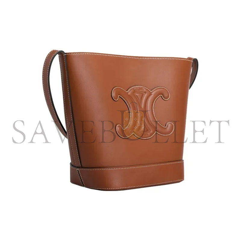 Ce**e small bucket bag in cuir triomphe smooth cowhide 198243du3.04lu (22*18*13cm)