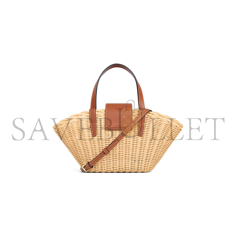 Ce**e teen couffin in wicker and natural calfskin 116572fwe.02nt (32*14*7cm)