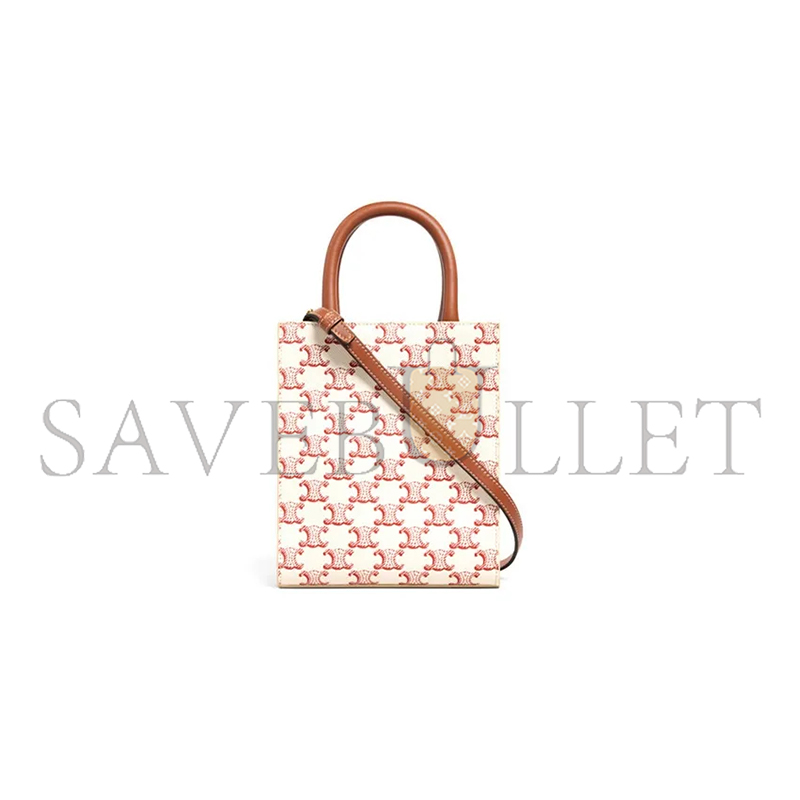Ce**e mini tote in cabas triomphe prints and leather 194372bzk.27ed (21*17*4cm)
