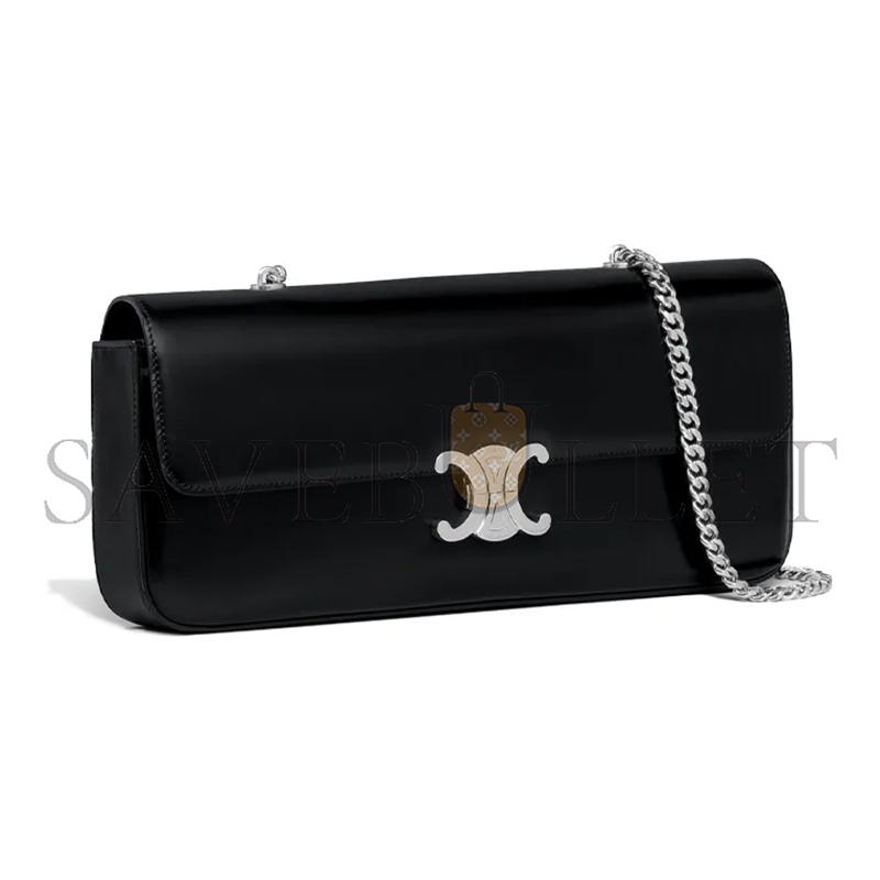 Ce**e chain shoulder bag in triomphe canvas glossy calfskin 197413bf4.38si (33*13*5cm)