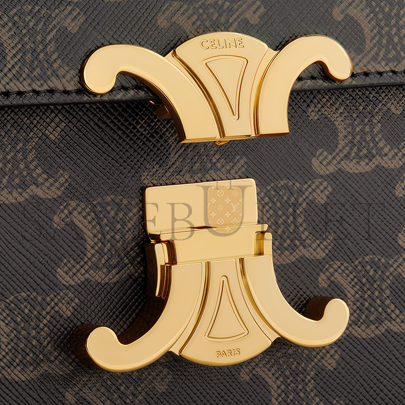 Ce**e chain shoulder bag claude in triomphe canvas 197992dqw.04lu (20.5*11.5*4cm)