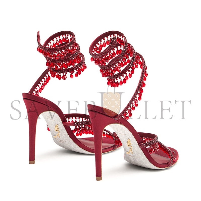 RENE CAOVILLA CHANDELIER BURGUNDY SANDAL 105 C10182