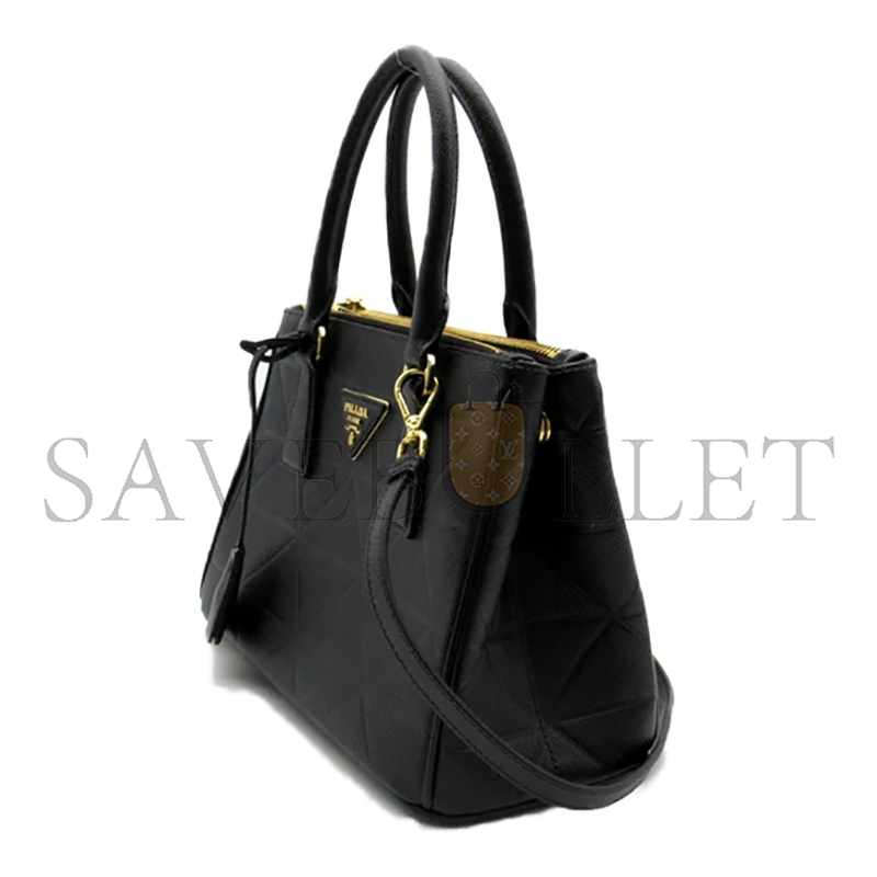 Pra*a 2-way leather shoulder bag black 4683561 (24*17*11.5cm)