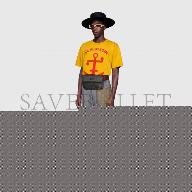 G*u*i gg black belt bag 598113 (24*17*3.5cm)